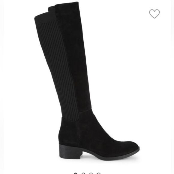 Kenneth Cole Lina Tall Black Leather Boots Women’s Elegant Western Size 8 NWT - Picture 1 of 10